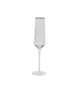 Kitchen Goods Bicchiere Elegante con Bordo Oro - 7x26cm