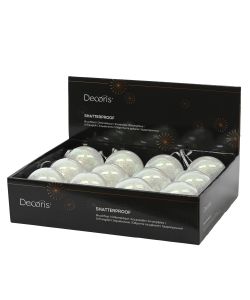 Decoris Sfera Natalizia Infrangibile - Effetto Iridescente - 8 cm