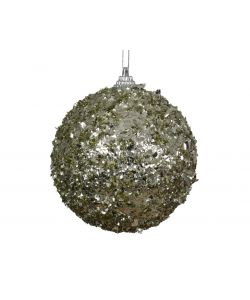 Sfera natalizia di paillettes e lustrini verde