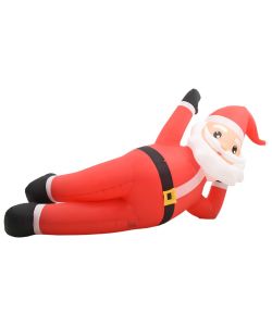 Babbo Natale Gonfiabile con LED IP44 Rosso 360 cm XXL