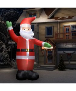 Babbo Natale Gonfiabile Decorazione con LED IP44 4,5 m