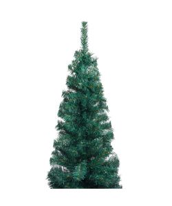 Albero di Natale Artificiale Sottile Supporto Verde 210 cm PVC