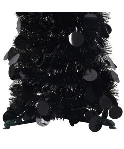 Albero di Natale Artificiale Apribile Nero 120 cm PET