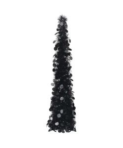 Albero di Natale Artificiale Apribile Nero 120 cm PET