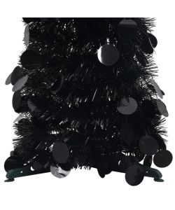 Albero di Natale Artificiale Apribile Nero 150 cm PET