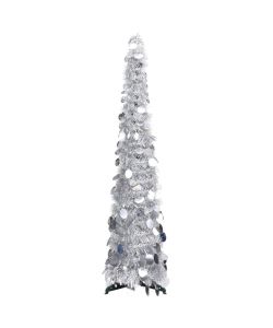 Albero di Natale Artificiale Apribile Argento 120 cm PET
