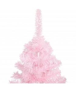 Albero di Natale Artificiale con Supporto Rosa 150 cm PVC