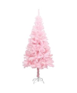 Albero di Natale Artificiale con Supporto Rosa 180 cm PVC