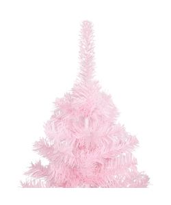 Albero di Natale Artificiale con Supporto Rosa 210 cm PVC