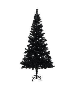 Albero di Natale Artificiale con Supporto Nero 150 cm PVC