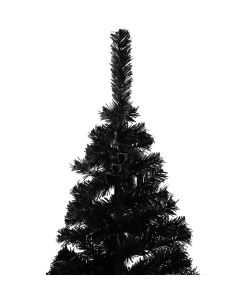 Albero di Natale Artificiale con Supporto Nero 180 cm PVC