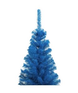 Albero di Natale Artificiale con Supporto Blu 150 cm PVC