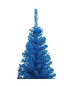 Albero di Natale Artificiale con Supporto Blu 210 cm PVC