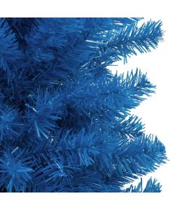 Albero di Natale Artificiale con Supporto Blu 210 cm PVC