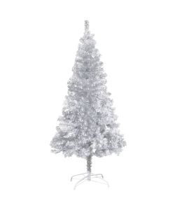 Albero di Natale Artificiale con Supporto Argento 180 cm PET