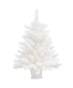 Albero di Natale Artificiale con Aghi Realistici Bianco 65 cm