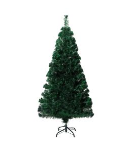 Albero di Natale Artificiale Supporto Verde 120 cm Fibra Ottica