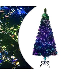 Albero di Natale Artificiale Supporto Verde 150 cm Fibra Ottica