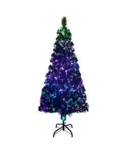 Albero di Natale Artificiale Supporto Verde 150 cm Fibra Ottica