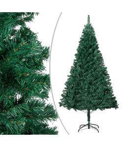 Albero di Natale Artificiale con Rami Folti Verde 210 cm PVC