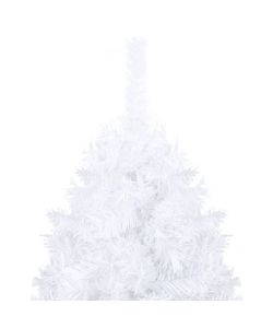 Albero di Natale Artificiale con Rami Folti Bianco 180 cm PVC