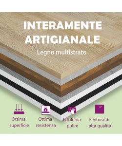 Armadio da Bagno Bianco 60x33x61 cm in Legno Multistrato