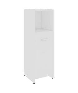 Armadio da Bagno Bianco 30x30x95 cm in Legno Multistrato 802588