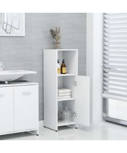 Armadio da Bagno Bianco 30x30x95 cm in Legno Multistrato 802588