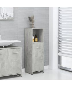 Armadio da Bagno Grigio Cemento 30x30x95 cm in Truciolato 802592