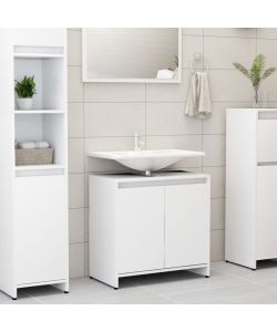 Armadio da Bagno Bianco 60x33x61 cm in Truciolato