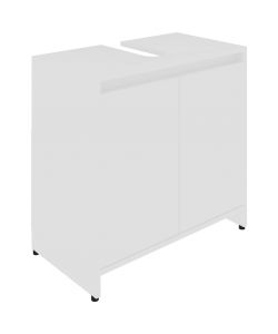 Armadio da Bagno Bianco 60x33x61 cm in Truciolato