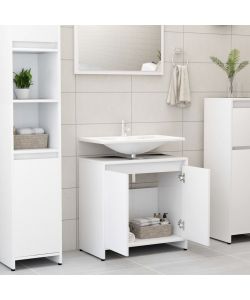 Armadio da Bagno Bianco 60x33x61 cm in Truciolato