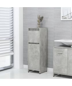 Armadio da Bagno Grigio Cemento 30x30x95 cm in Truciolato 802664