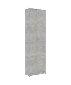 Armadio per Ingresso Grigio Cemento 55x25x189 cm in Truciolato