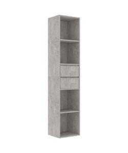 Libreria Grigio Cemento 36x30x171 cm in Truciolato