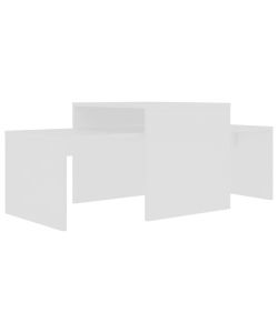 Tavolino da Salotto Bianco 100x48x40 cm in Legno Multistrato