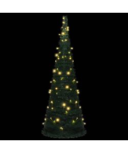 Albero di Natale Artificiale Pop-up Stringa a LED Verde 180 cm