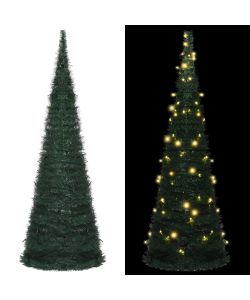 Albero di Natale Artificiale Pop-up Stringa a LED Verde 180 cm