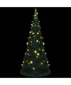 Albero di Natale Artificiale Pop-up Stringa a LED Verde 210cm