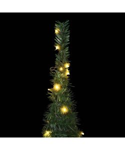 Albero di Natale Artificiale Pop-up Stringa a LED Verde 210cm