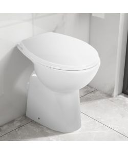 WC Sospeso con Design Senza Bordi 7 cm Pi Alto Ceramica Bianca