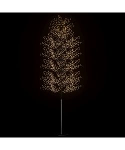 Albero di Natale 2000 LED Bianco Caldo Ciliegio in Fiore 500cm