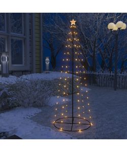 Albero di Natale a Cono con 100 LED Bianco Caldo 70x180 cm