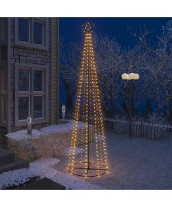 Albero di Natale a Cono con 400 LED Bianco Caldo 100x360 cm