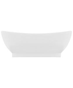 Lavandino con Troppopieno Ovale Bianco Opaco 58,5x39cm Ceramica