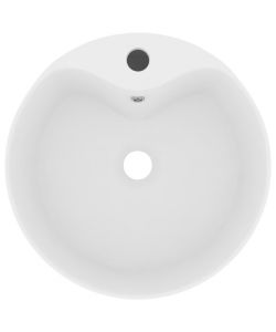 Lavandino con Troppopieno Bianco Opaco 36x13 cm in Ceramica