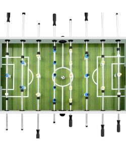 vidaXL Tavolo Calcio Balilla Bianco 140x74,5x87,5 cm in Acciaio