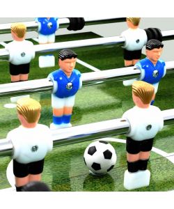 vidaXL Tavolo Calcio Balilla Bianco 140x74,5x87,5 cm in Acciaio