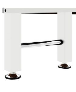 vidaXL Tavolo Calcio Balilla Bianco 140x74,5x87,5 cm in Acciaio