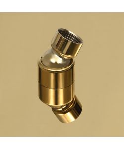 Testa Doccia a Pioggia in Acciaio Inox 25x25 cm Quadrata Oro